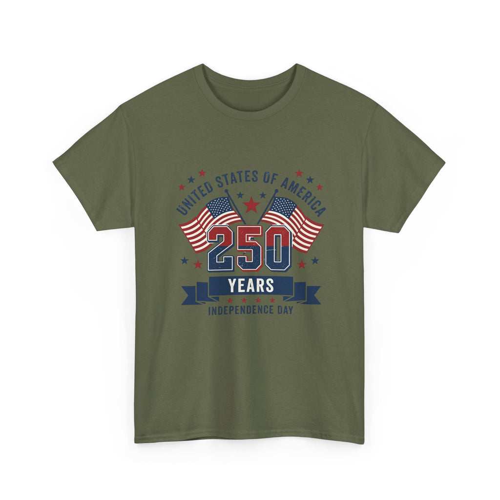 250 Years Independence Day T-Shirt — USA Flag Patriotic Tee