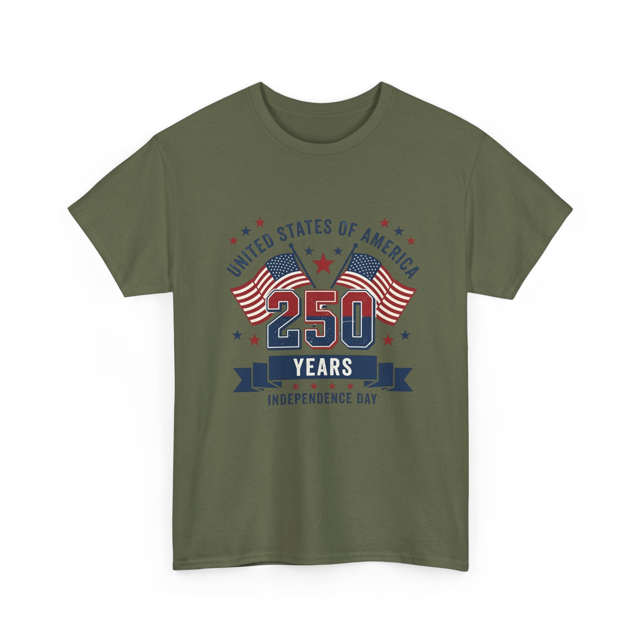 250 Years Independence Day T-Shirt — USA Flag Patriotic Tee