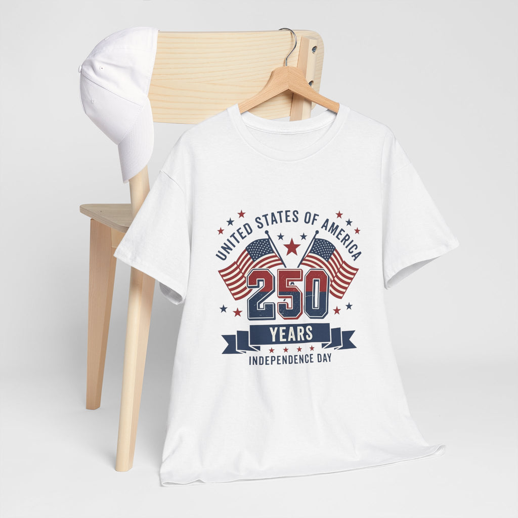 250 Years Independence Day T-Shirt — USA Flag Patriotic Tee