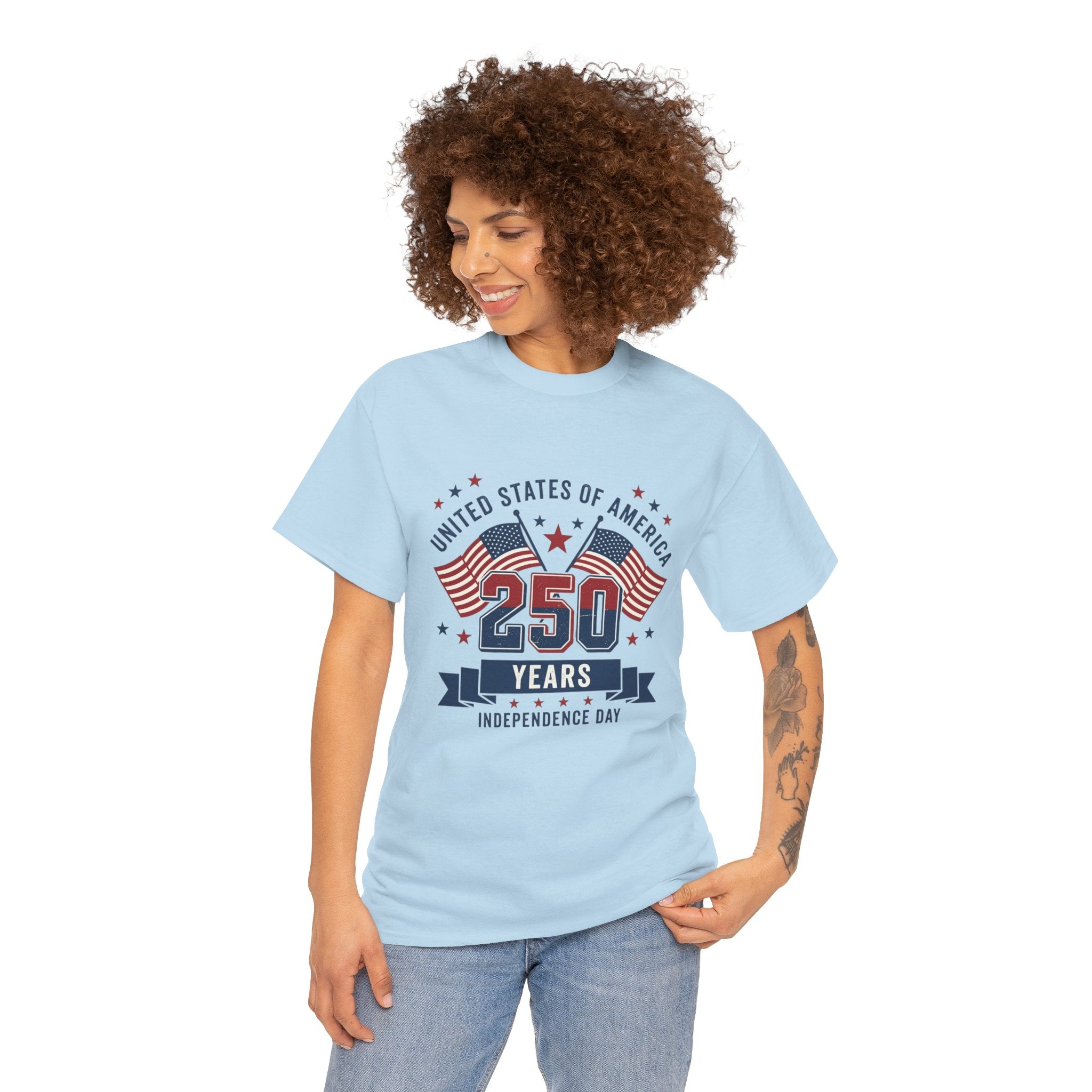 250 Years Independence Day T-Shirt — USA Flag Patriotic Tee