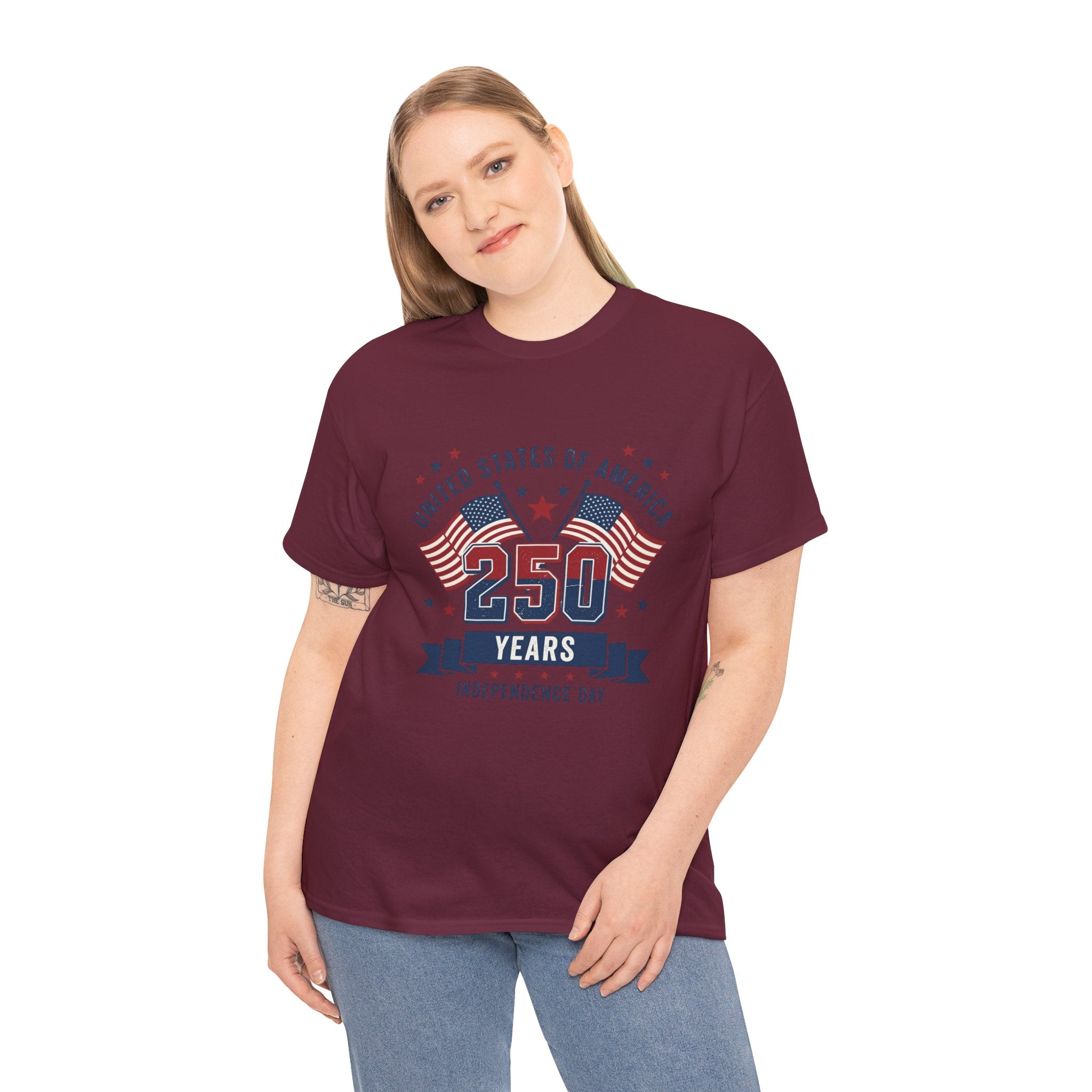 250 Years Independence Day T-Shirt — USA Flag Patriotic Tee