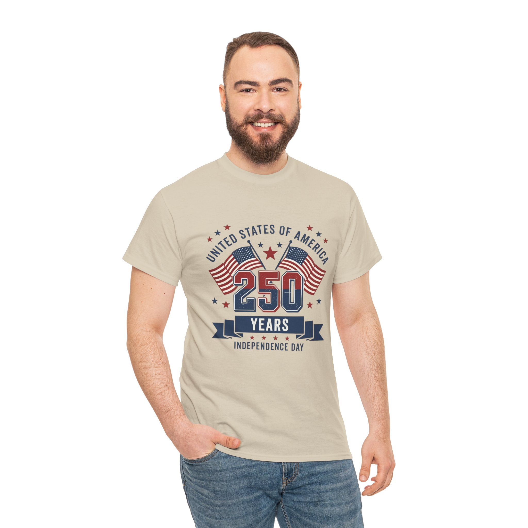 250 Years Independence Day T-Shirt — USA Flag Patriotic Tee