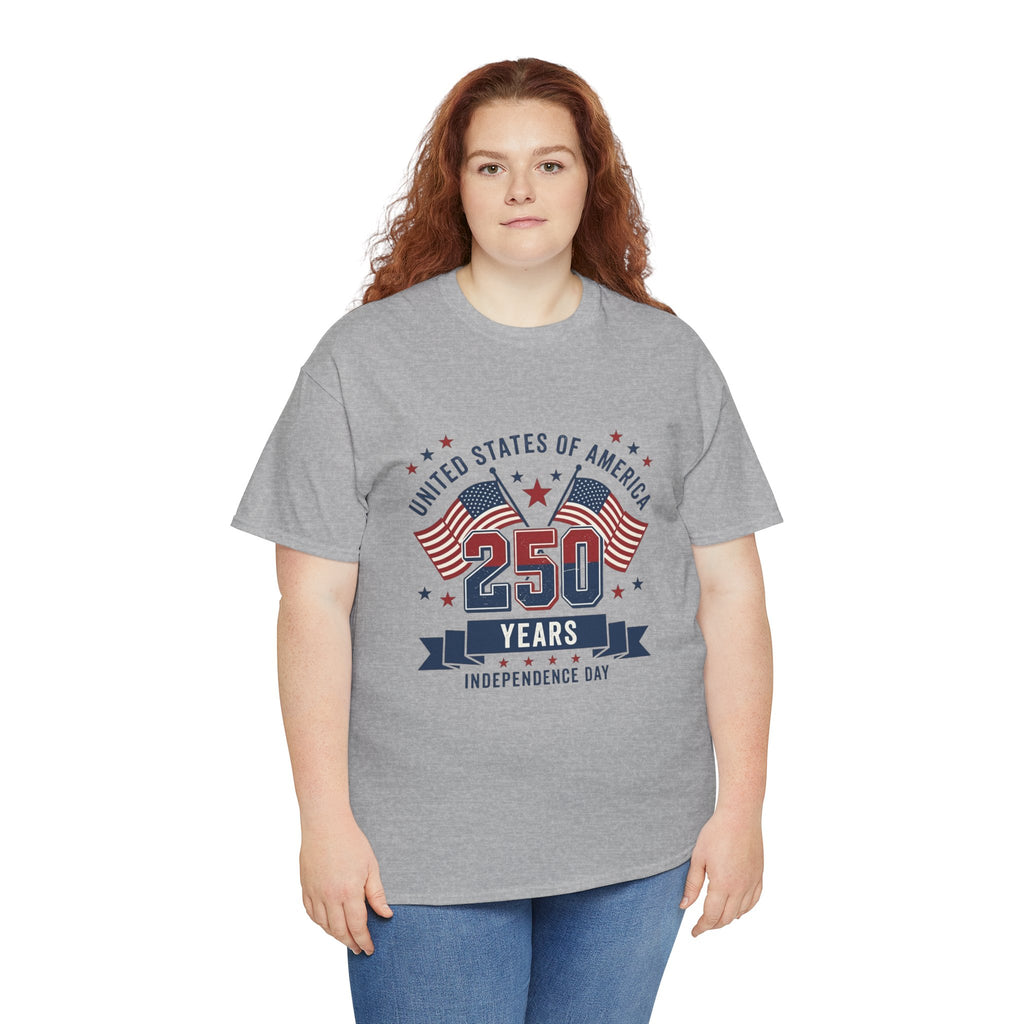 250 Years Independence Day T-Shirt — USA Flag Patriotic Tee