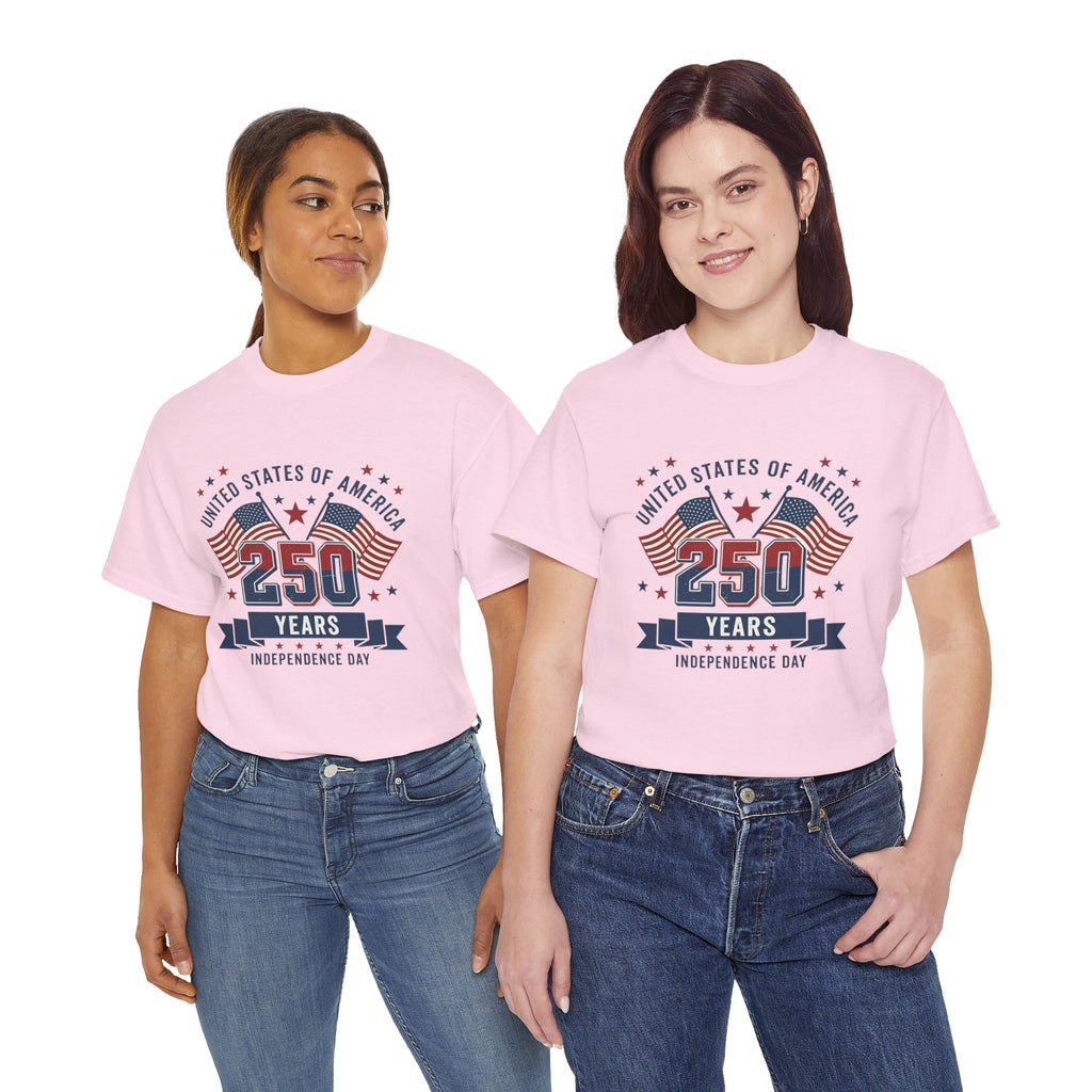 250 Years Independence Day T-Shirt — USA Flag Patriotic Tee